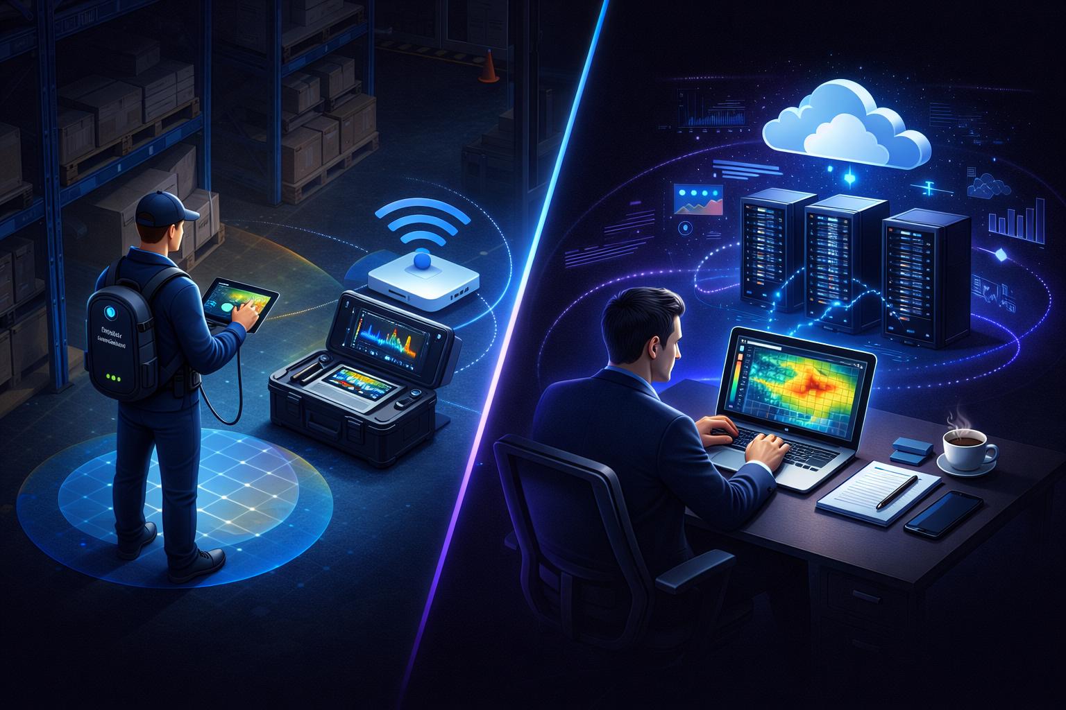 Modes d'intervention audit Wi-Fi - Sur site et à distance