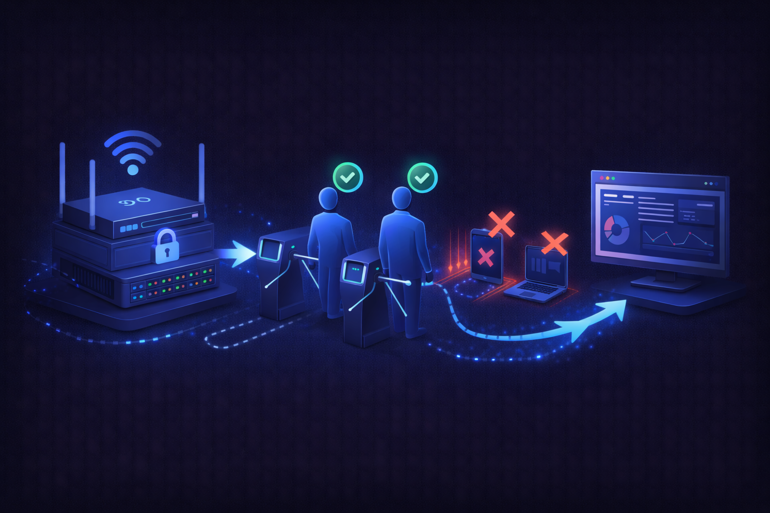 Illustration contrôle d'accès réseau NAC - Avantages et bénéfices