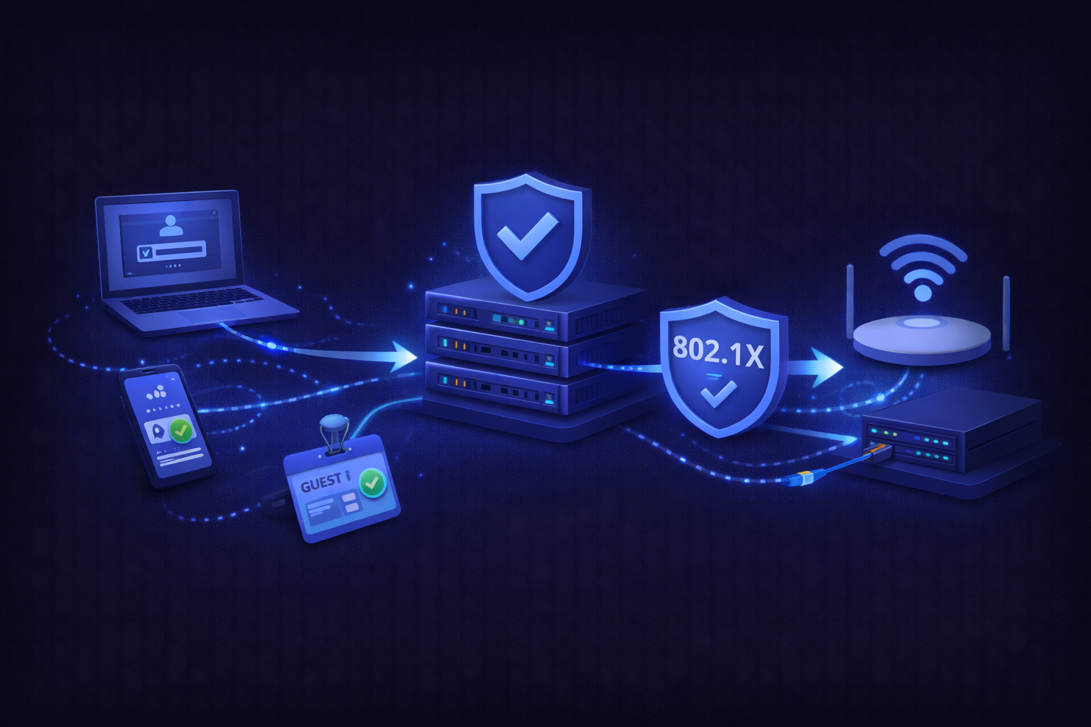 Scénarios d'application NAC - Sécurisation accès filaire et sans-fil
